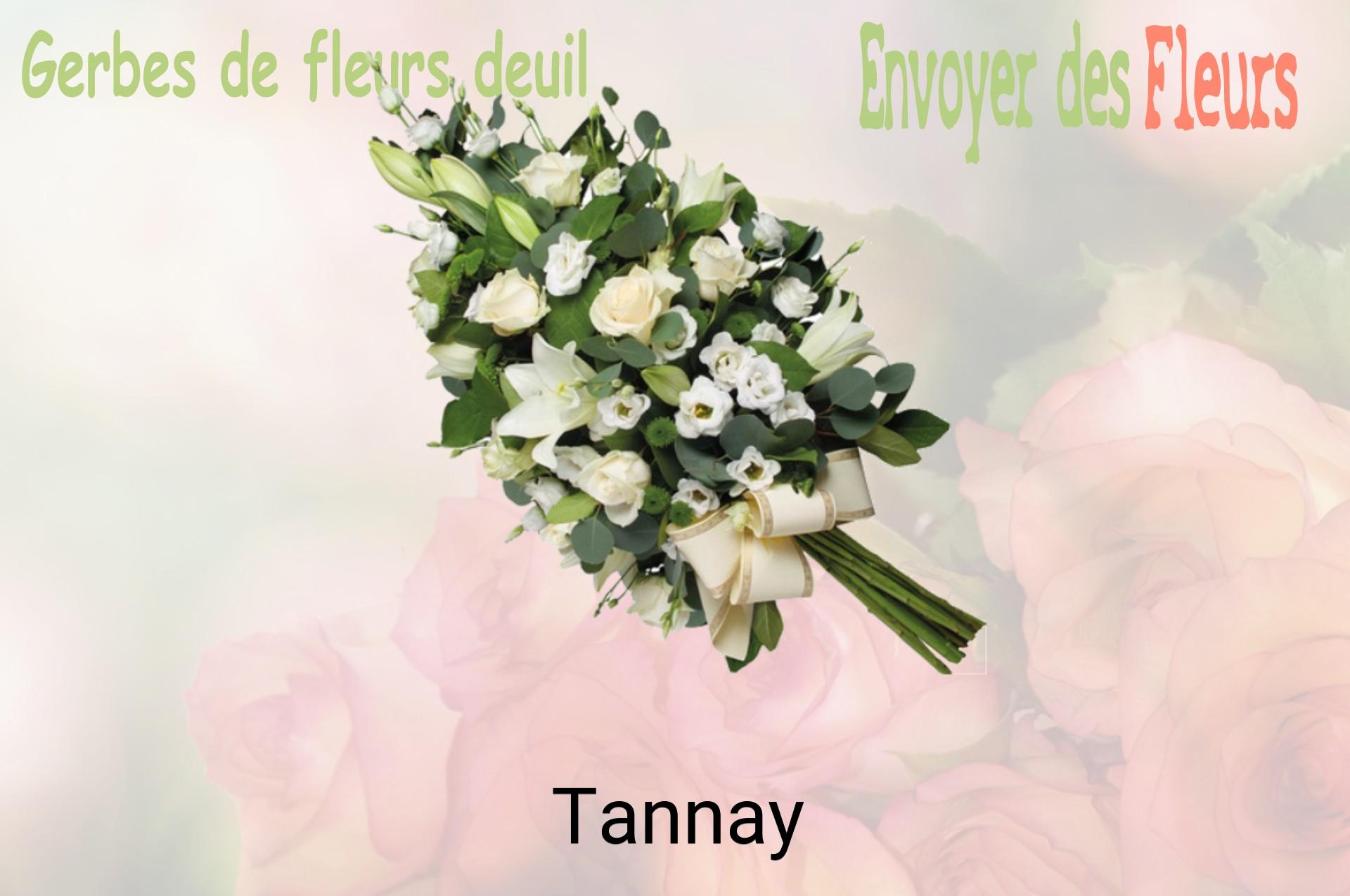 Gerbe de fleurs de deuil livrée à Tannay